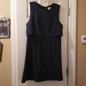 Blue & Black Striped Dress